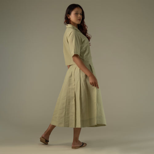Felicia High-Waisted Pleated Skirt