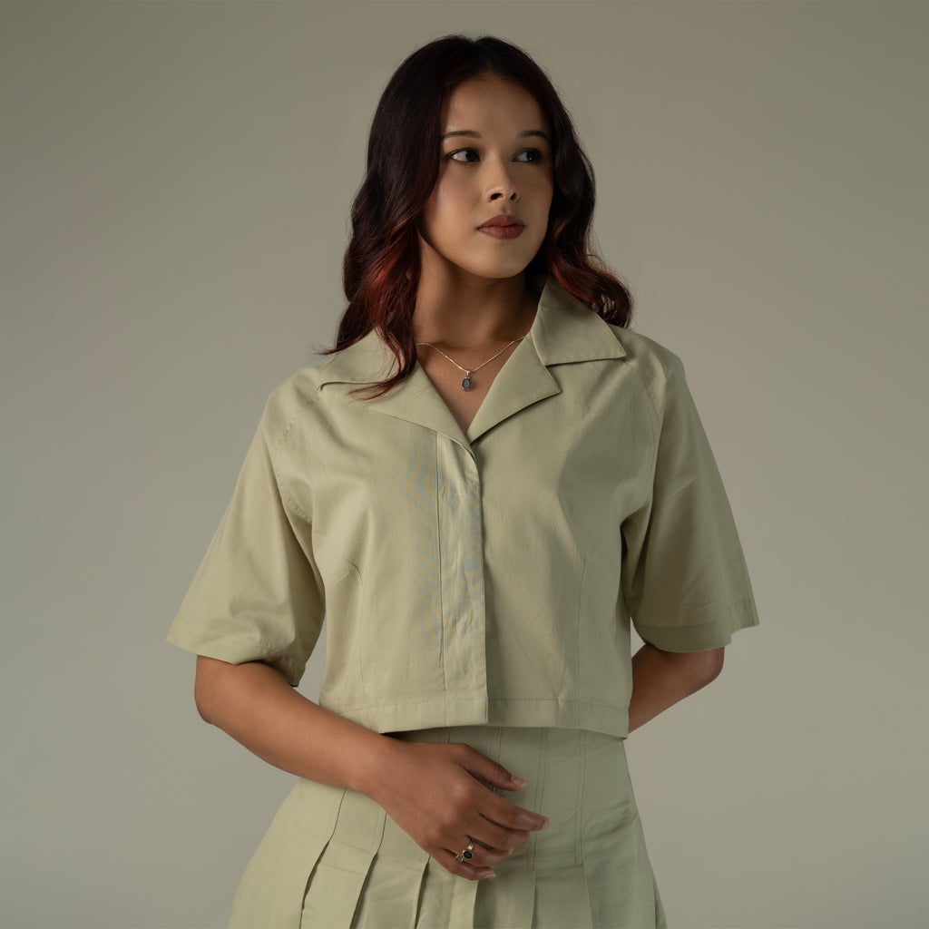 Hana Crop Raglan Shirt